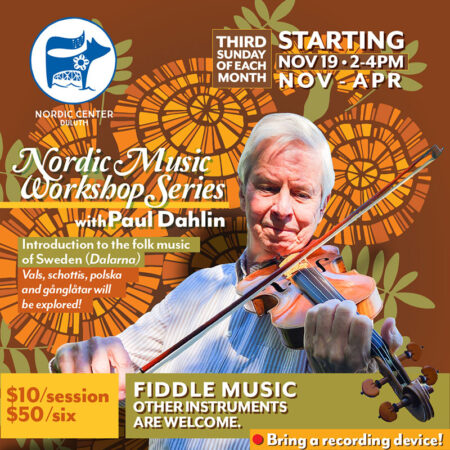 Nordic Music Workshop Series w/ Paul Dahlin at the Nordic Center in Duluth MN 2023