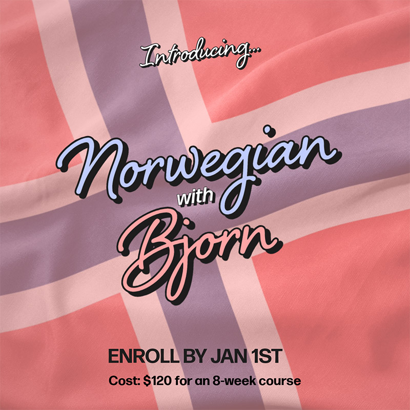 Language Class: Beginning Norwegian with Bjorn at the Nordic Center Duluth, MN