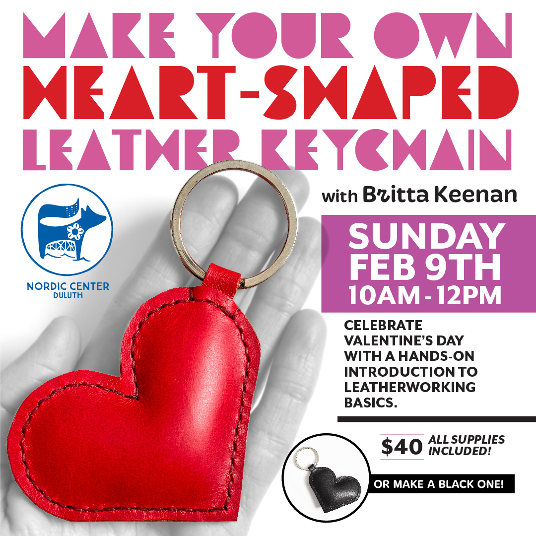 Make Your Own Heart-Shaped Leather Keychain With Britta Keenan WORKSHOP February 9, 2025