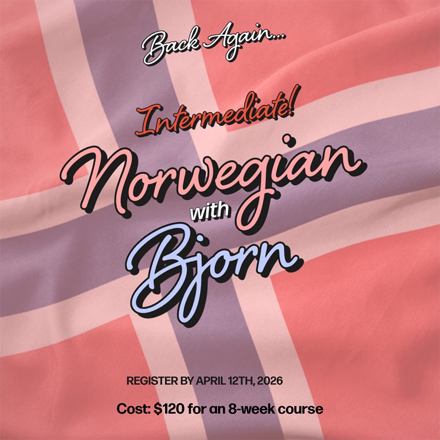 Intermediate Norwegian Classes with Bjorn - Spring 2026 at the Nordic Center Duluth